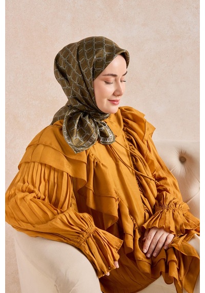 Silk Home Twill İpek Eşarp Zincir Haki Çok Renkli 15906234