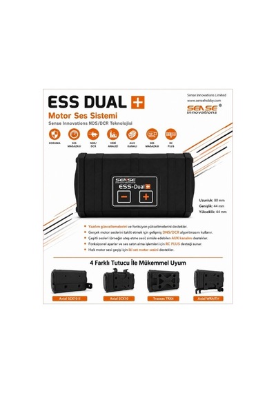 Ess Dual+ Çift Motor Ses Simülatörü Rc Araçlar İçin Gerçekçi Motor Sesleri