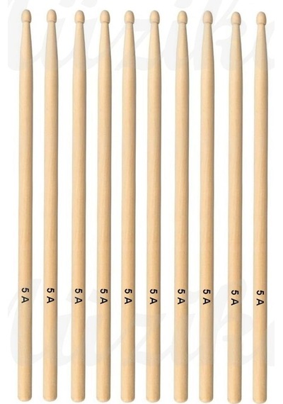 Chroma Baget - Davul - 5 Çift Bateri Bageti Drumsticks 5a Pürüzsüz Yüzey
