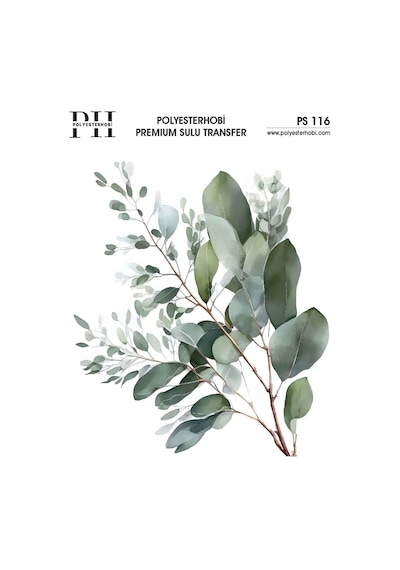 Polyesterhobi Premium Sulu Transfer 25x35 Cm Çiçek Desenli Ps 116