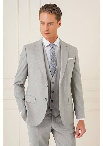 Efor Tk 902 Slim Fit Gri Klasik Takım Elbise Gri