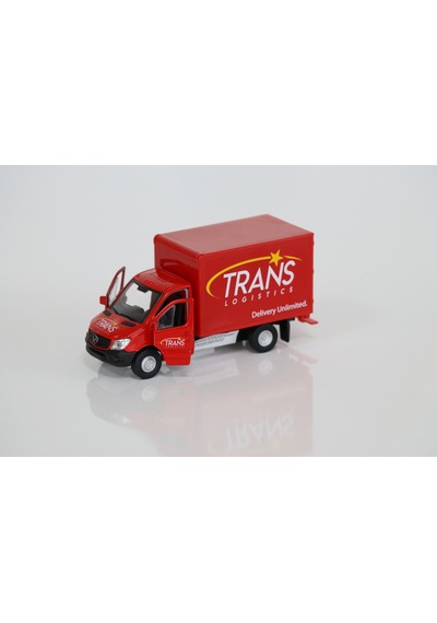 Welly 1:36 Ölçek Çek Bırak Mercedes Sprinter Kargo Aracı Kırmızı