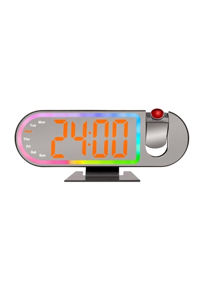 Rgb Işıklı Projeksiyonlu Dijital Alarm Saat 17 Modlu Led Ekranlı Çalar Saat Diğer