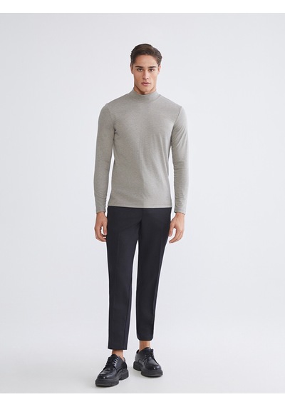 Lcwaıkıkı Classic Gri Dik Yaka Erkek Sweatshirt
