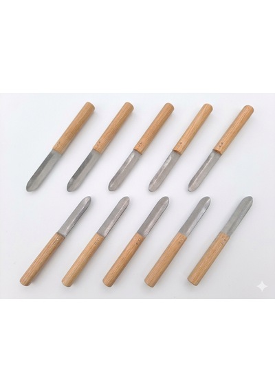 Patlıcan Oyma Bıçağı-20cm-10 Adet Ahşap