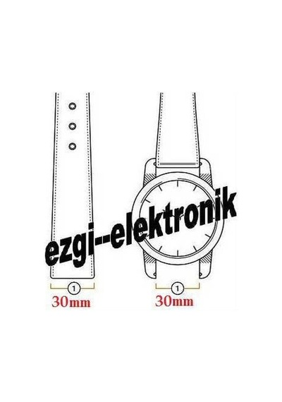 1. Kalite 30Mm Siyah Deri Saat Kayışı Diesel Model Saat Kordonu Ç