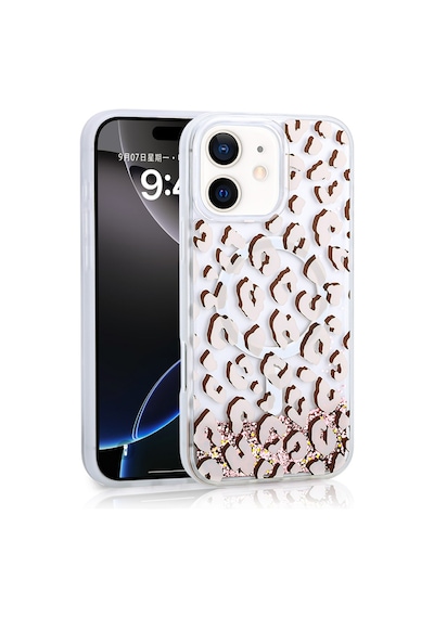 Apple Uyumlu iPhone 12 Uyumlu Kılıf Sıvılı Simli Baskılı Şeffaf Arka Yüzey Zore Mossa Silikon Kapak-pembe Pembe - Apple Uyumlu iPhone 12 Uyumlu Kılıf Sıvılı Simli Baskılı Şeffaf Arka Yüzey Zore Mossa Silikon Kapak-pembe Pembe -