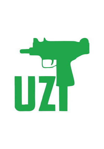 Uzi Araba Stickeri 17x17 Cm Yeşil