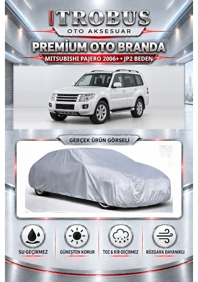 Mitsubishi Pajero 5 Kapı 2.0 Turbo 2007-2021 Uyumlu Premium Araba Brandası Oto Branda Jp2 Beden