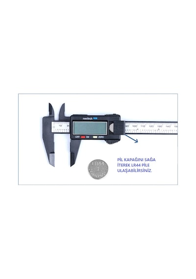 Dijital Kumpas Lcd Ekranlı Çok Fonksiyonlu 150Mm Kalınlık Ölçer