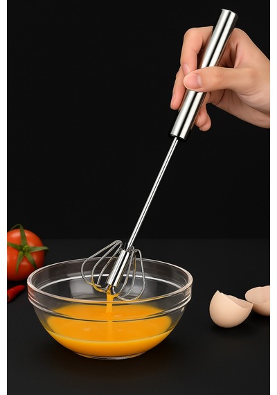 Paslanmaz Çelik Yarı Otomatik Çırpıcı Ergonomik Ve Pratik Mutfak Yardımcınız Metal Diğer