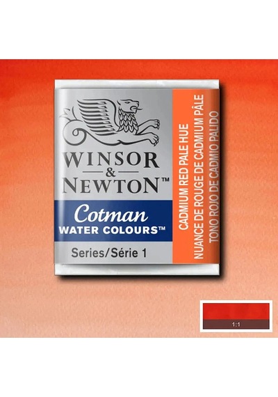 Winsor & Newton Cotman Yarım Tablet Sulu Boya 103 Cadmium Red Pale Hue Çok Renkli