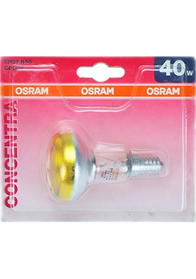 Osram 40W 240V R50 E14 Sarı Cam Halojen Ampul