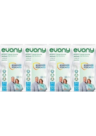 Evony Hasta Bezi Yetişkin Emici Külot M-orta 120 Adet 4pk 30