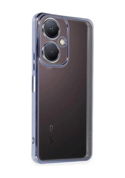 Vivo Y27 Uyumlu Kılıf Lensli Silikon - Açık Mavi