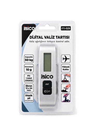 Valiz Model Dijital Valiz Terazi Tartı Kantar Pilli Max 50kg Hasassiyet 10gr İ11-029 5673