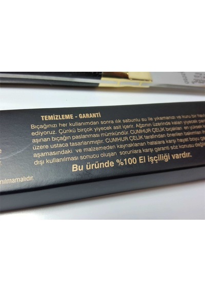 Cumhur Çelik 61012, Sivri Kemiksiz Sıyırma Bıçağı, Kurban Bıçak, Yek Pare Ahşap
