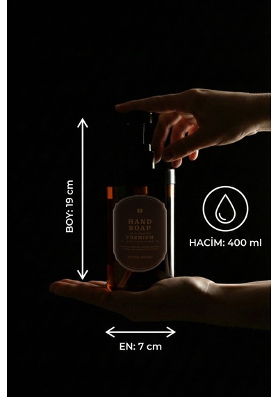 Buççin Online Mağaza 400 Ml Amber Sıvı Sabunluk - Hand Soap Etiketli - Mutfak & Banyo Sabun Şişesi 400hsc Plastik Kahve Çok Renkli