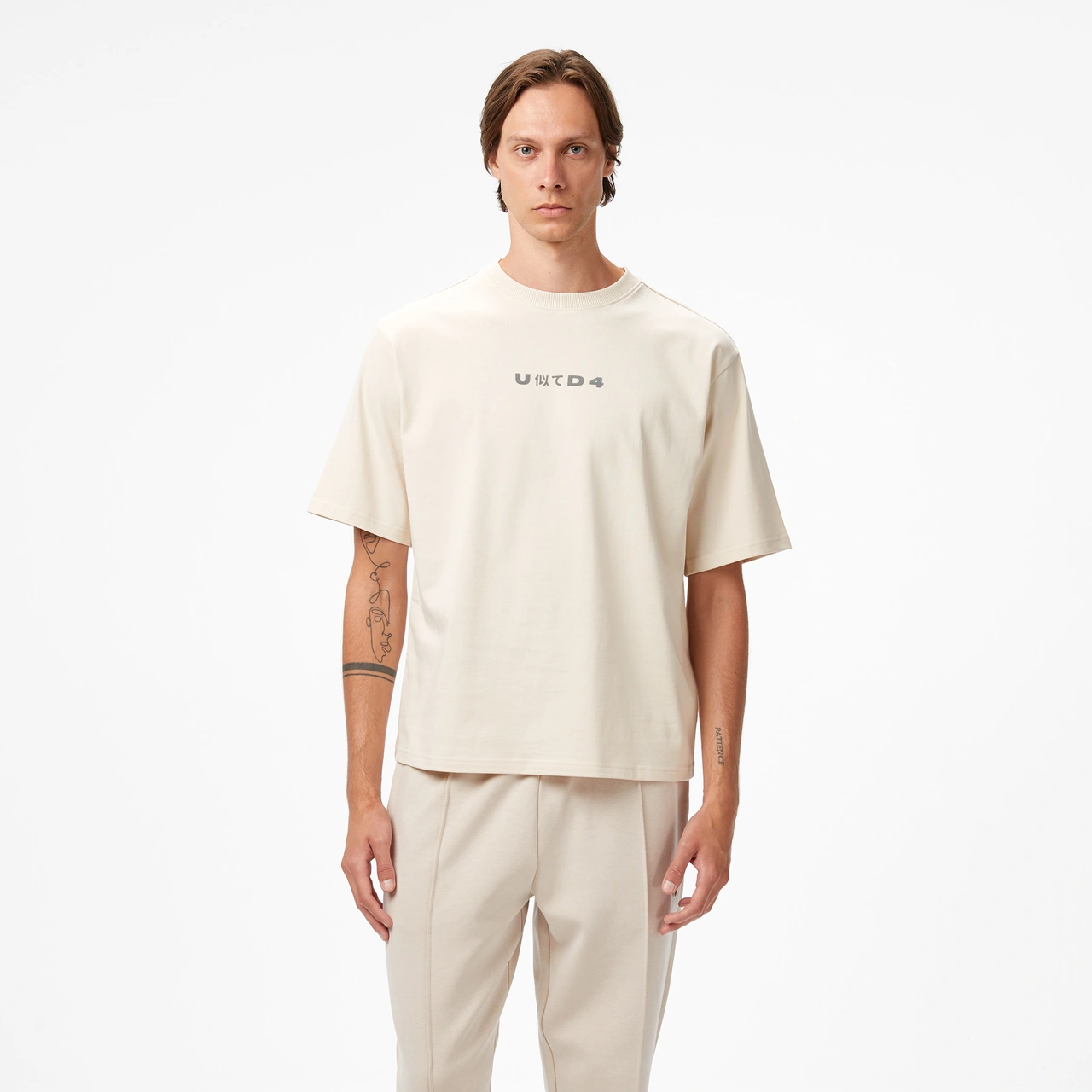 United4 Unıted4 Erkek Krem T-shirt Utms25aw Krem