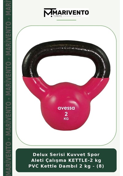 Delux Serisi Kuvvet Spor Aleti Çalışma Kettle-2 Kg Pvc Kettle Dambıl 2 Kg - 8