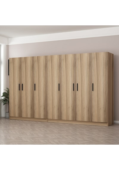 Minar Kale 7 Kapaklı 4 Ç Dolap Dore 190cm Ceviz