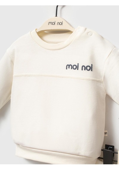 Moi Noi Baby Moi Noi 2li Nakışlı 3-12 Ay Takım - Ekru
