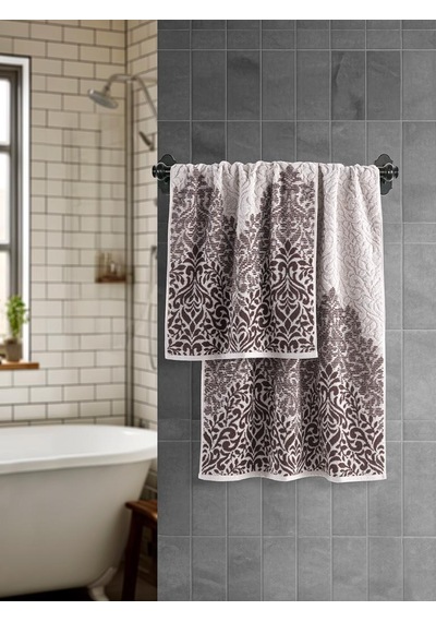 Jakarlı Havlu Set "karna Premium" Grande Havlu Seti 50x90 - 70x140 Cm A