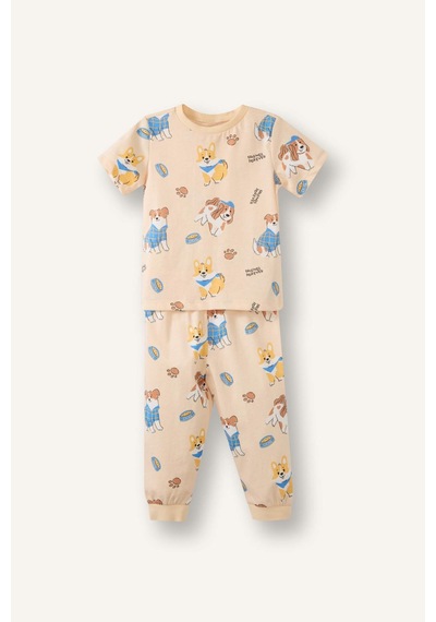 Defacto 2li Pijama Takımı Erkek Bebek G8857a526smbg819 Bej-bg819