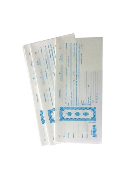 Artlantis Senet Koçanı 300 Lü 1 Paket Senet Bono Borç Alacak Senedi Poşetli 12x25 Cm Çok Renkli
