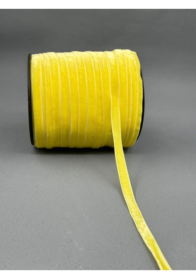 Paşateks- 1 Cm Düz Kadife-5 Metre A.sarı