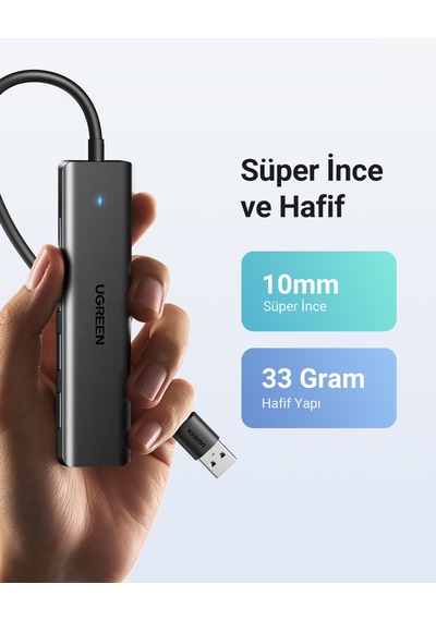 UGREEN 4-in-1 4xUSB-A to USB-A Port Çoklayıcı Hub, 25851
