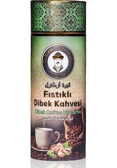 Tarihi Ertuğrul Kahvesi Fıstıklı Dibek Kahvesi Silindir Kutu 1 KG