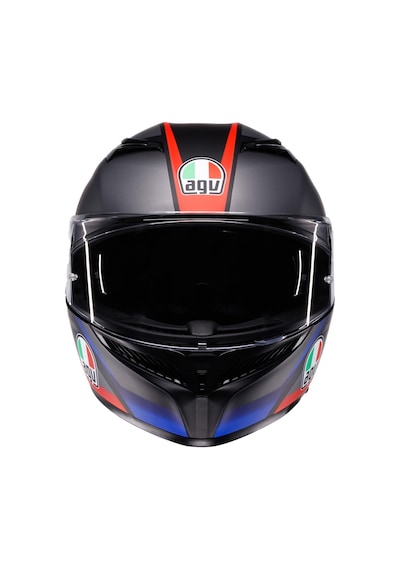 Agv K3 Mplk Striga Kapalı Kask Mat Siyah Mavi