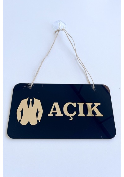 Açık/kapalı Yazılı Kapı Tabelası Erkek Giyim Mağazaları İçin
