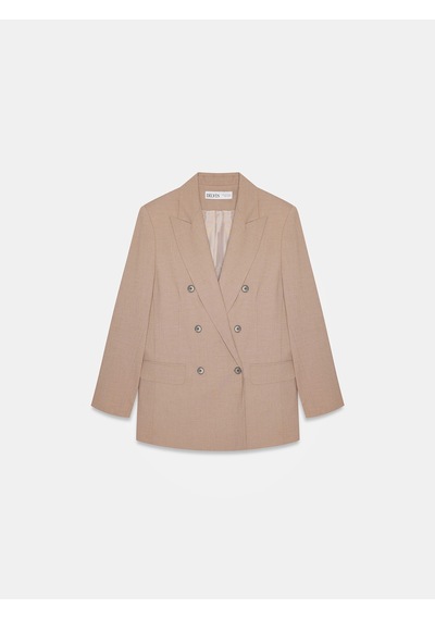 Dilvin 60798 Blazer Ceket-koyu Vizon