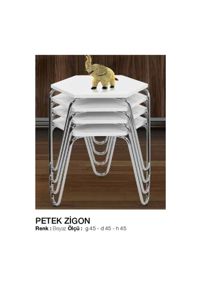 Zigon Osm Petek Model Metal Nikelaj V Ayak Çok Renkli Tabla Itina (410190504)