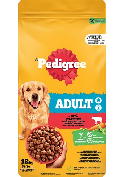 Pedigree Biftekli ve Kümes Hayvanlı Yetişkin Köpek Maması 12 KG