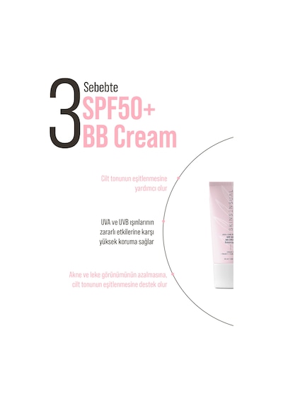 Skin Sensual BB Krem Extra Light| 50 Spf Uva/Uvb Pa++++ | Leke Oluşumunu Önlemeye Yardımcı, Aydınlık ve Canlılık