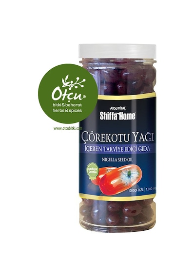 Shiffa Home Çörekotu Yağı Takviye Gıda 1000 MG 100 Kapsül