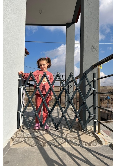 Rudu Akordiyon Çocuk - Pet Merdiven Güvenlik Kapısı 40-140 CM Arası Uzayabilen