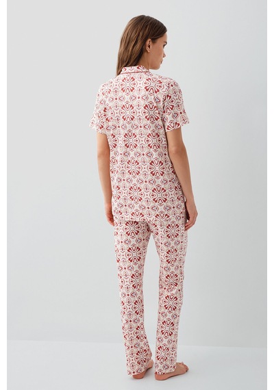 Pierre Cardin Kadın Bordo Gömlek Pijama Takım Pc9198-s-v1 Bordo