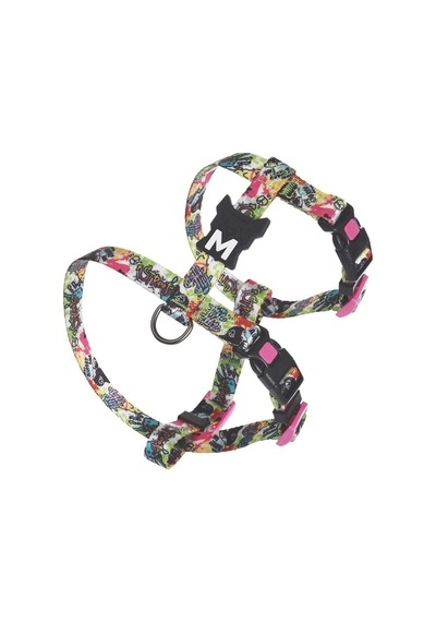 M-pets Urban Style Graffıtı Active Köpek Göğüs Tasması L Çok Renkli