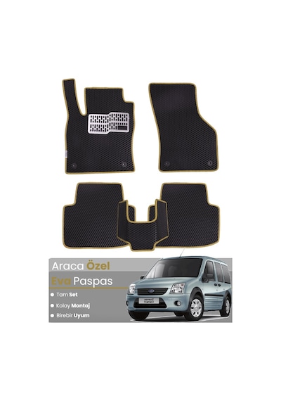 Ford Connect 2002-2013 Uyumlu Eva Paspas Tam Set Araca Özel,su Geçirmez,kolay Montaj 640