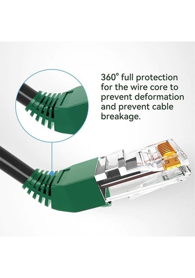 Rj45 Cover Plastik Koruyucu Kılıf Yeşil 100 Ad.