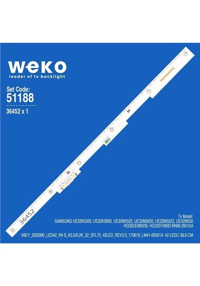 Wkset-6188 36452x1 V6ey 320sm0 Led42 R4 1 Adet Led Bar 42led Tvnizi Açıp İçindeki Led Barla Birebir Aynısı Olduğunu Görmeden Almayınız. Sonrasında İade Almamaktayız. Beyaz Wkset-6188 36452x1 V6ey 320sm0 Led42 R4 1 Adet Led Bar 42led Tvnizi Açıp İçindeki Led Barla Birebir Aynısı Olduğunu Görmeden Almayınız. Sonrasında İade Almamaktayız. Beyaz