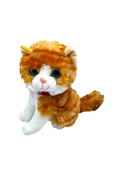 20 Cm Oyuncak Miyavlayan Sesli Peluş Kedi Çok Renkli