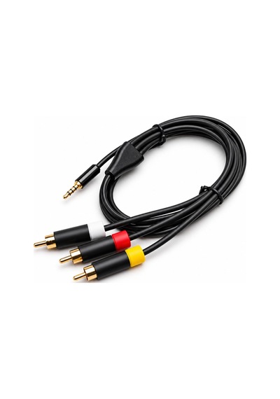 Xbox 360e Av Görüntü Ve Ses Kablosu 3.5mm Jack To 3 Rca Kompozit Tv Bağlantı Rca Kablo Yedek Parça
