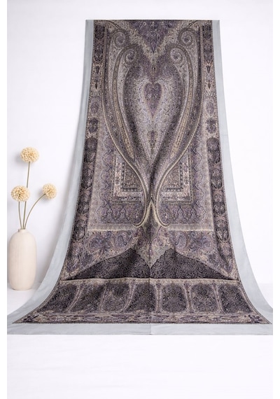 Shawl Secret Glamour Pamuklu Etnik S Al 2 - 52862 Açık Mavi Mürdüm Mavi