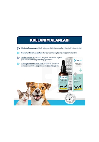 Onevet Kedi ve Köpekler İçin Sindirim Sistemi Destekleyici Prebiyotik Damla 50 Ml