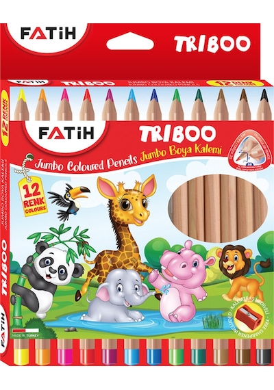 Fatih Kuru Boya Tribo 12 Renk Jumbo Üçgen Diğer